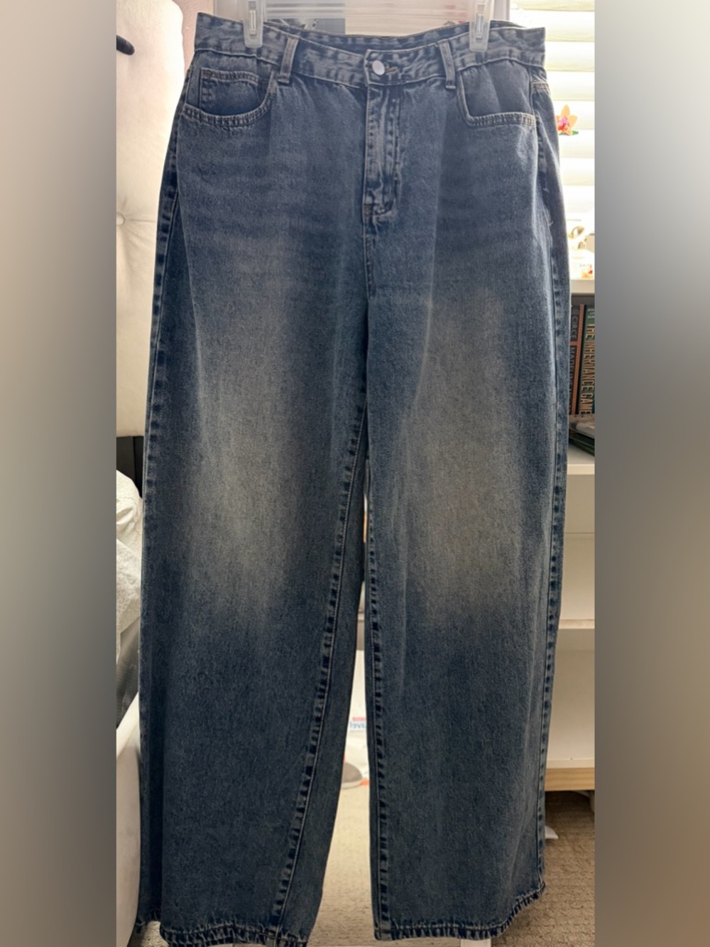 Women’s Baggy Washed Straight-Leg Jean (HIGH RISE)